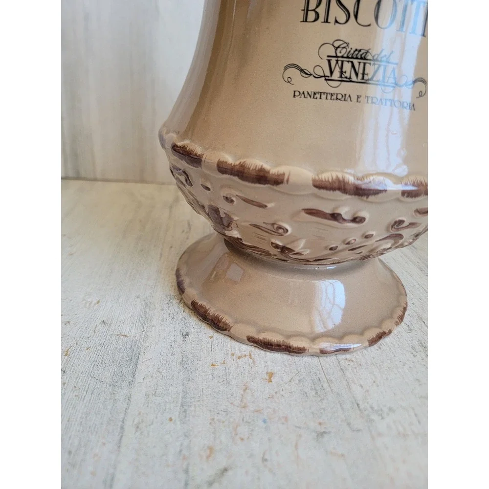 Biscotti Brown Cookie Jar citta del Venezia Ceramic Designpac Panetteria